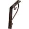 Ekena Millwork Edwards Wrought Iron Bracket, (Single center brace), Antiqued Copper 1 1/2"W x 5 1/2"D x 8"H BKTM01X05X08SEDACO - alternate 1